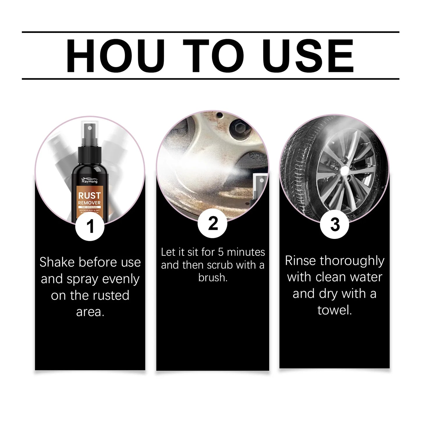 Metal Rust Remover Spray | Works in 5 Minutes, Safe & Effective